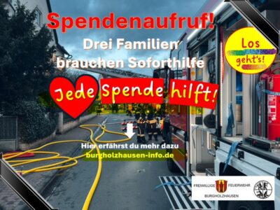 Spendenaufruf: Plötzlich wohnungslos in Burgholzhausen